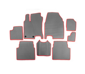 Килимки для -20262 (3 ряди, EVA, сірі) для Nissan Qashqai 2010-2014 рр