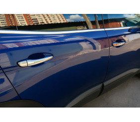 Накладки на ручки Carmos (4 шт, нерж) для Citroen C-3 Aircross 2017-2024 рр