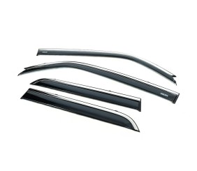 Вітровики з хромованим молдингом (4 шт, Niken) для Toyota 4Runner 2009-2024 рр