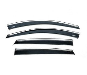 Вітровики з хромованим молдингом (4 шт, Niken) для MG ZS 2017- рр
