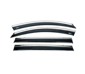 Вітровики з хромованим молдингом (4 шт, Niken) для Chery Tiggo 8 2017- рр