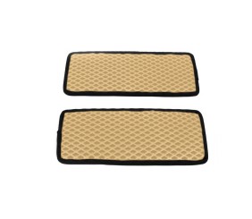 Поліуретанові килимки на пороги (2 шт, EVA, Бежевий) для Citroen Jumper 2007-2025 рр