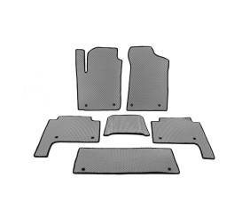 Килимки салону 3 ряди (EVA, Сірий) для Nissan Patrol Y62 2010-2024 рр
