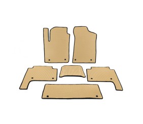 Килимки салону 3 ряди (EVA, Бежевий) для Nissan Patrol Y62 2010-2024 рр