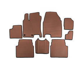 Килимки для -20262 (3 ряди, EVA, Коричневий) для Nissan Qashqai 2007-2010 рр