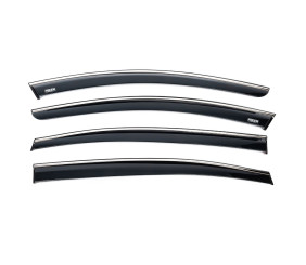 Вітровики з хромованим молдингом (4 шт, Niken) для Dacia Logan III 2020- рр