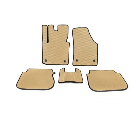 Килимки EVA (Бежеві) 2 шт, передні для Volkswagen Caddy 2004-2010 рр