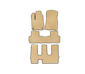 Килимки EVA (3 ряди, Бежевий) для Toyota Highlander 2013-2019 рр