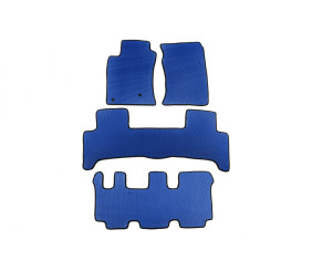 Килимки EVA (3 ряди, Синій) для Toyota Land Cruiser Prado 120 2002-2009 рр