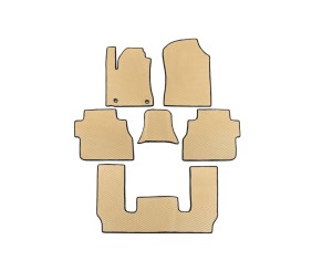 Килимки EVA 3 ряди (Бежеві) Середній ряд - 3 місця для Toyota Sequoia 2007-2022 рр