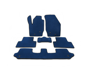 Килимки (EVA, Синій) 5 місний, 2 ряди для Volvo XC90 2002-2014 рр