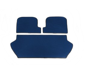 Килимок багажника з 3 частин (EVA, Синій) для Volvo XC90 2002-2014 рр