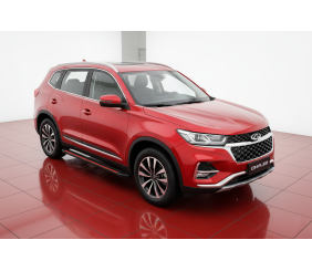 Бокові пороги Maya Red (2 шт., алюміній) для Chery Tiggo 7 2020- рр