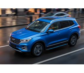 Бокові пороги Maya Blue (2 шт., алюміній) для Chery Tiggo 7 2020- рр