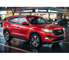 Бокові пороги Line (2 шт., алюміній) для Chery Tiggo 7 2020- рр