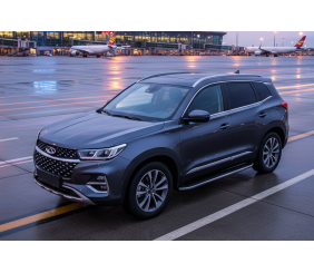 Бокові пороги Tayga Grey (2 шт., алюміній) для Chery Tiggo 7 2020- рр