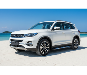 Бокові пороги Sunrise (2 шт., алюміній) для Chery Tiggo 7 2020- рр