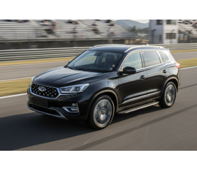 Бокові пороги Duru (2 шт., алюміній) для Chery Tiggo 8 2017- рр