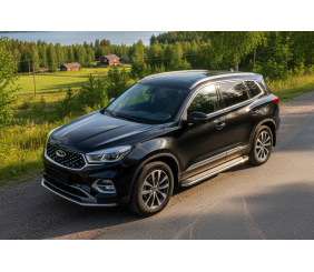 Бокові пороги Maydos V2 (2 шт., алюміній) для Chery Tiggo 8 2017- рр