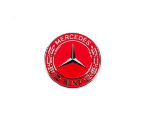 Заглушка замість емблеми на капот Mercedes (червона, 57мм) для Mercedes-Benz