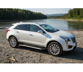 Бокові пороги Shining V1 (2 шт., Алюміній) для Cadillac XT5 2016- рр