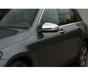 Накладки на дзеркала (2 шт, нерж.) для Mercedes GLC X253 2015-2022 рр