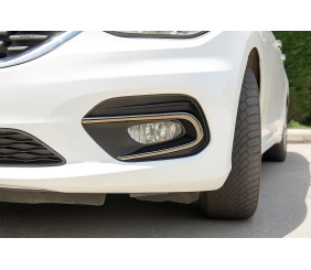 Накладки на противотуманки (2 шт, нерж.) для Fiat Tipo 2016- рр