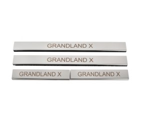 Накладки на пороги (4 шт, нерж) для Opel Grandland X 2017- рр