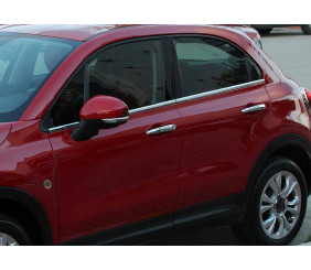 Молдинг скла (4 шт., нерж.) для Fiat 500X 2014-2024 рр