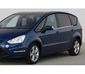 Молдинг скла (4 шт., нерж.) для Ford S-Max 2007-2014 рр