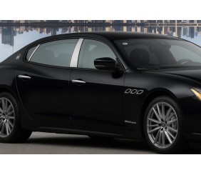 Накладки на дверні стійки (4 шт, нерж) для Maserati Quattroporte 2013-2023 рр