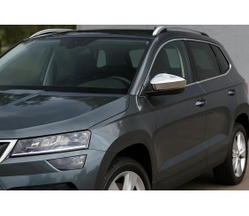 Накладки на дзеркала (2 шт, нерж.) Carmos для Skoda Karoq 2018- рр