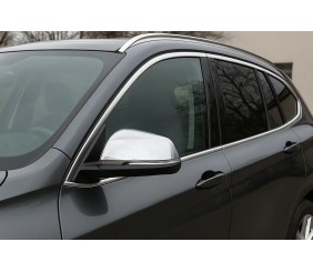 Накладки на дзеркала (2 шт, нерж.) Carmos для BMW X1 F48 2015-2022 рр
