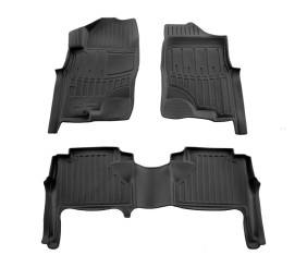 Килимки Stingray 3D (5 шт, поліуретан) для Nissan Navara 2006-2015 рр