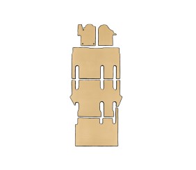 Килимки EVA V-class, ExtraLong 2 бокових (Тільки самовивіз, повний салон, Бежевий) для Mercedes Vito/V-class W447 2014- рр