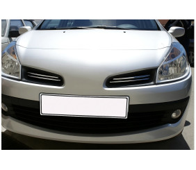 Накладки на решітку (4 шт, нерж) для Renault Clio III 2005-2012 рр