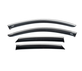 Вітровики з хромованим молдингом (4 шт, Niken) для Opel Corsa F 2019- рр