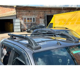 Рейлінги Shark (з поперечиною) Сірий колір для Toyota Hilux 2015- рр