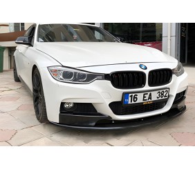 Накладка на передній бампер DPT Lip (для M-Performance, чорний глянець) для BMW 3 серія F30/F31 2012-2019 рр