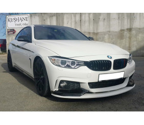 Накладка на передній бампер DPT Flap V-3 (для M-Sport, чорний глянець) для BMW 4 серія F32/F33/F36 2012-2020 рр