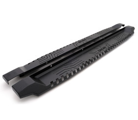 Бокові пороги Dakar V1 без LED (2019-2026 , 2 шт, метал) для Mitsubishi L200 рр