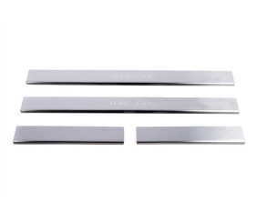 Накладка на пороги Carmos (4 шт, нерж) V-2 для Mazda 6 2008-2012 рр