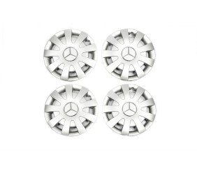 Ковпаки сірі ABS (1-катковий, 4 шт) для Mercedes Sprinter W907/W910 2018- рр