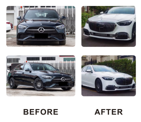 Передній бампер в зібраному вигляді (Maybach) для Mercedes C-class W206 2022- рр