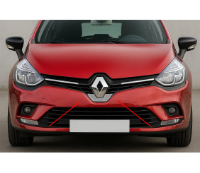 Обведення передньої емблеми Carmos (нерж.) для Renault Clio IV 2012-2019 рр