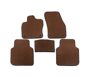 Килимки EVA (Allspase, 2 ряда, Коричневий) для Volkswagen Tiguan 2016-2023 рр
