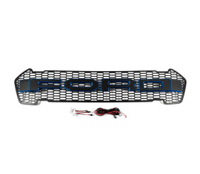 Передня решітка (2015-2018, синій, LED) для Ford Ranger рр