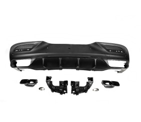 Задній дифузор з насадками Black (дизайн GLE63) для Mercedes GLE coupe C292 2015-2019 рр