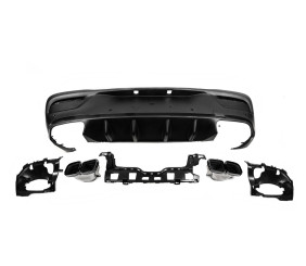 Задній дифузор з насадками Black (дизайн GLE63) для Mercedes GLE coupe C167 2019- рр