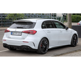 Задній дифузор з насадками (Дизайн A35 HB) для Mercedes A-сlass W177 2018- рр